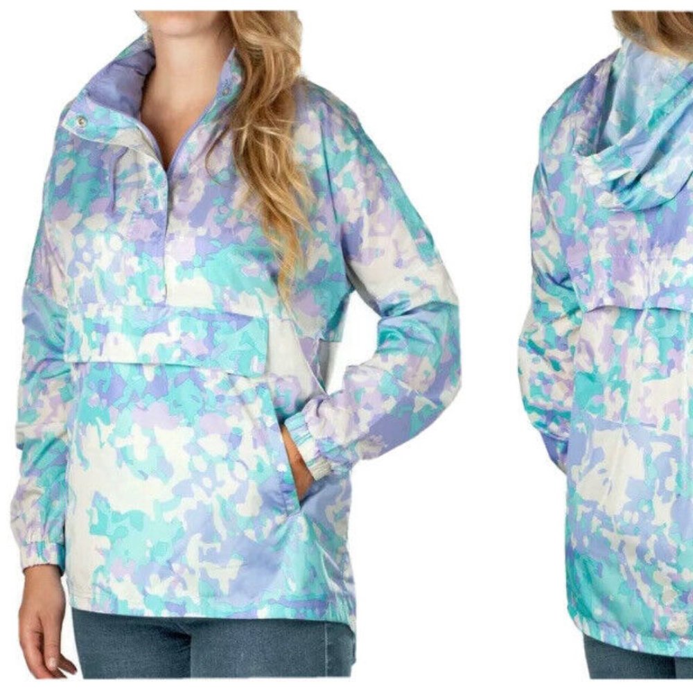 Lauren James Women's Hooded lightweight Rain And Wind Jacket Size Large